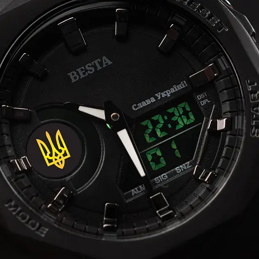 Наручний годинник чоловічий Besta Jocker UA Чорний (3229) - фото 7