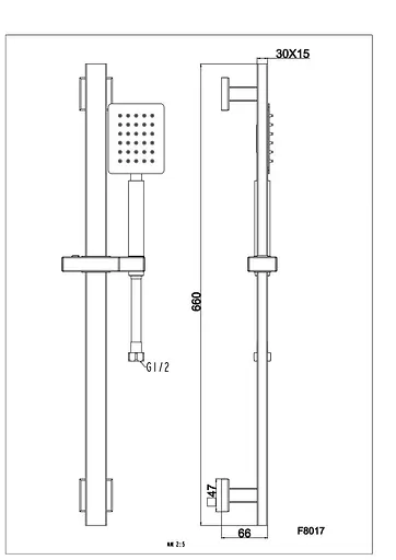 Душовий гарнітур Frap F8017, нержавіюча сталь - фото 5