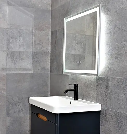 Дзеркало Dusel DE-M0061S1 Silver 75x100 см, Сірий - фото 5