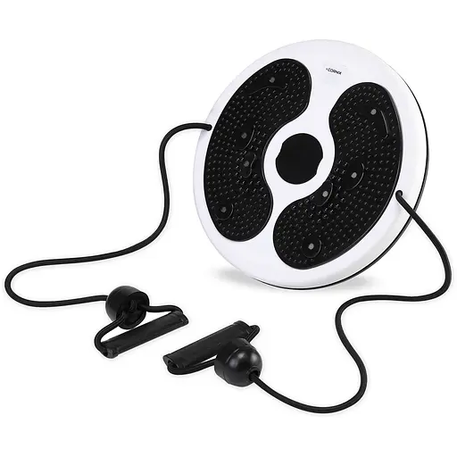 Диск для талии Cornix Twisting Waist Disc с эспандерами White/Black XR-0451 - фото 1