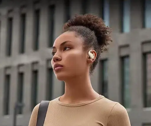 Бездротові кісткові навушники Langsdom TS19 Open Ear з дужкою за вухо і шумозаглушенням Бежевий - фото 9