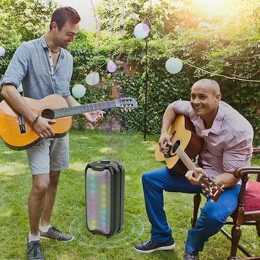 Потужна Bluetooth колонка ZQS-4235 з підсвічуванням та мікрофоном - фото 8