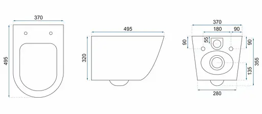 Подвесной унитаз Rea Carlo flat mini gold/black REA-C8990, Золотой - фото 6