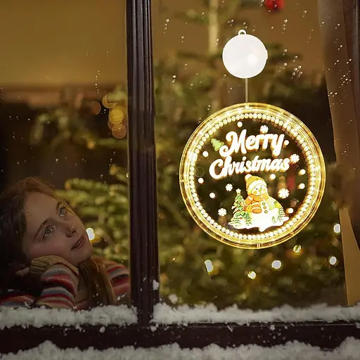 Рождественский декоративный оконный светильник DAZZTIME, светодиодные рождественские огни - фото 4