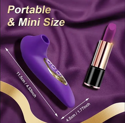 Премиум вибратор для клитора с присоской, стимулятор сосков, 10 режимов вибрации фиолетовый - фото 8