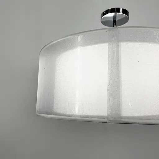 Люстра в хромированном корпусе с белым абажуром Ø 50 см Line F | Ст. MJ346-500 - фото 4