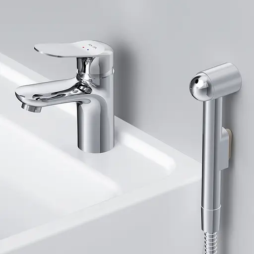 Змішувач для раковини з гігієнічним душем AM.PM Sunny (F85C03000) - фото 4