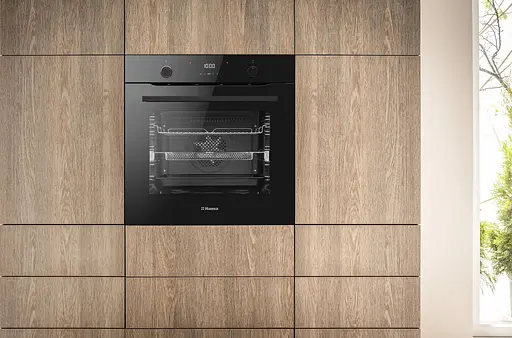 Духовой шкаф электрический Hansa 77 л А дисплей конвекция черный - фото 2