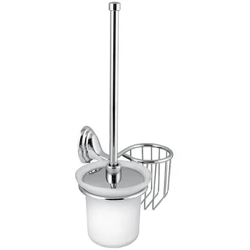 Йоржик настінний з кошиком Zerix LR1510-1 LL1413, Хром - фото 1