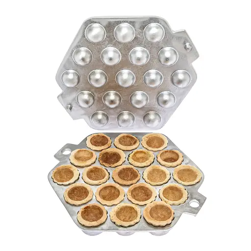 Кексниця тарталетниця форма велика з алюмінієвою кришкою для випічки кексів, кошиків, тарталеток і пончиків, Ласунка Сірий 85700 - фото 3