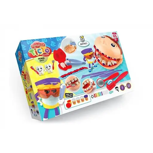 Тісто для ліплення Danko Toys Master Do Стоматолог 15 кольорів