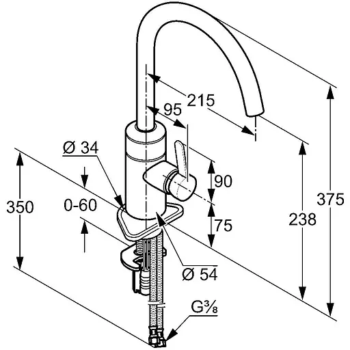 Змішувач для кухні Kludi E-GO 422100575 - фото 2