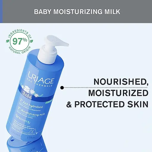 Молочко для тела Uriage Bebe 1st Moisturizing Milk увлажняющее для детей и младенцев 500 мл - фото 5