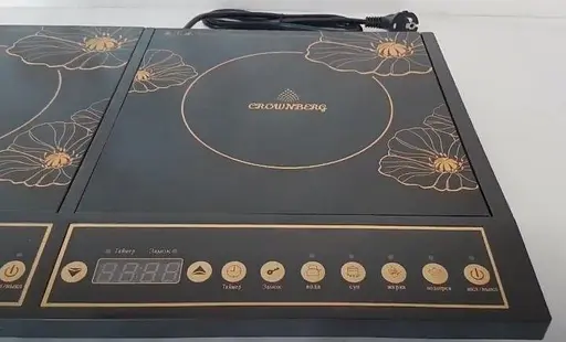 Плита двухкомфорочная электрическая кухонная Crownberg Cb-1328 настольная индукционная 2000 W - фото 6