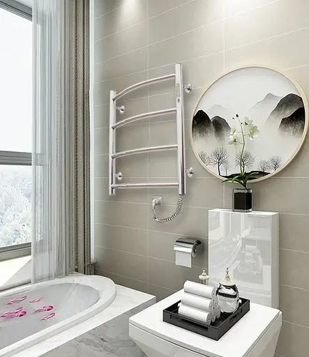 Електрична рушникосушарка Kosser Дуга 500x500/4 ER рег. ДД06ЕR, Хром, Праве - фото 4