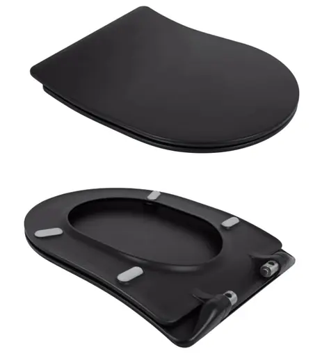 Унитаз подвесной Qtap Taurus Ultra Quiet, с сиденьем Slim Duroplast/Soft-close/Quick Release QT2433084EUQMB - фото 7