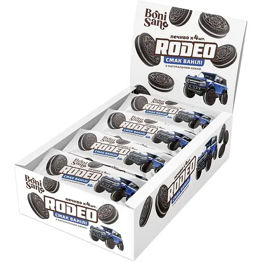 Печиво BoniSano Родео з ванільною начинкою 4 шт. 60 г - фото 2