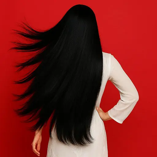 Парик аниме без челки 100 см Черный - фото 2