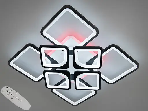 Стельова світлодіодна люстра смарт-світильник з пультом, 155 Вт - фото 1