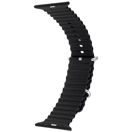 Ремінець Apple Watch Silicone Ocean Band Ultra 42/44/45/46/49 mm Чорний - фото 1