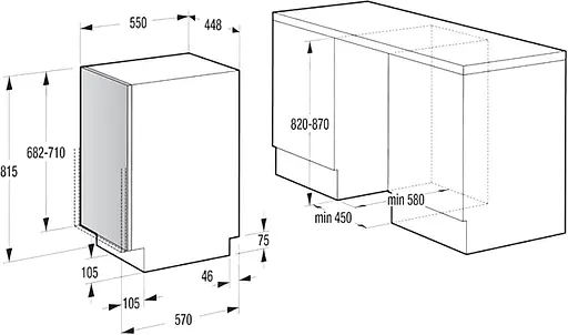 Посудомоечная машина Hansa встроенная, 9 комплектов A++, 45 см, белый - фото 9