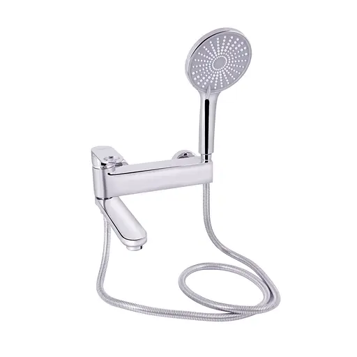 Змішувач для ванни Qtap Jay з поворотним виливом (з душовим гарнітуром) QTJAY260CRM45542 Chrome - фото 1