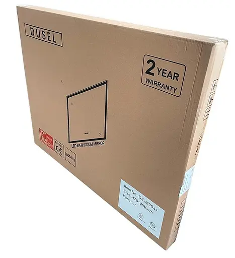 Дзеркало Dusel DE-M3021 75x100 з годинником, Білий - фото 5