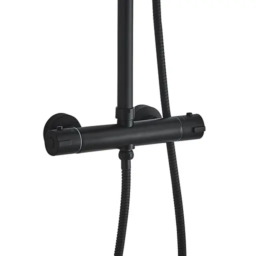 Душова система Globus Lux Termostatic R GLA-0040T-BB, Чорний матовий - фото 4