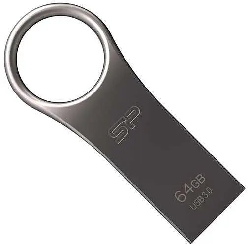 Флеш-накопитель Silicon Power USB 64G usb3.1 Jewel J80 Metal Titanium (SP064GBUF3J80V1T) - фото 1