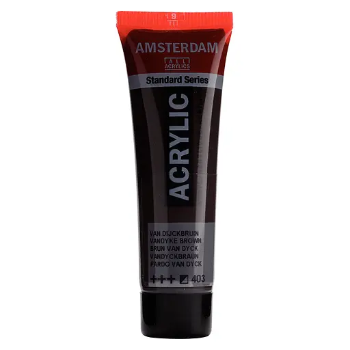 Краска акриловая Amsterdam 403, Ван Дик коричневый 20 мл