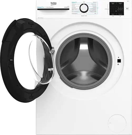 Стиральная машина Beko фронтальная 9 кг 1200 A+++ 55 см дисплей инвертор пара белый - фото 3
