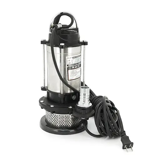 Занурювальний насос 550W 220V до 2 м³/год підйом до 13 м 25 мм нержавіюча сталь 375х195х200 мм 4,380 кг + перехідник - фото 1