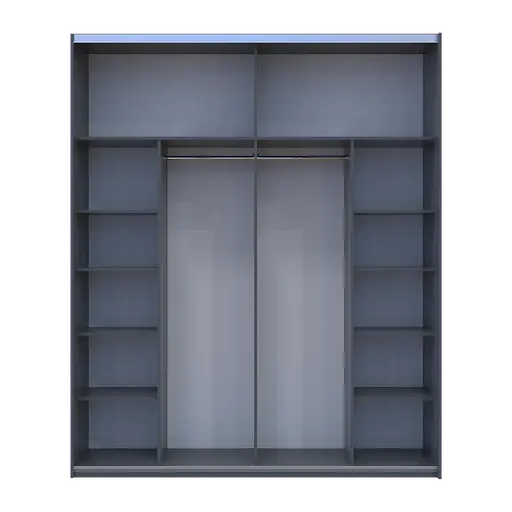 Шкаф-купе Doros G-Caiser Графит/Белый 2 ДСП / 3 части 200х60х240 (42005228) - фото 5