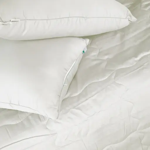 Літній постільний комплект MirSon Line Satin Premium Moko White Modal Односпальний (2200010976984) - фото 2