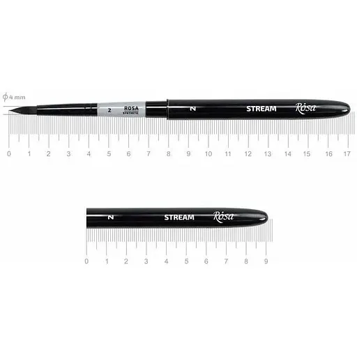 Кисть синтетика круглая TRAVEL BRUSH STREAM 158 №2 короткая ручка Rosa