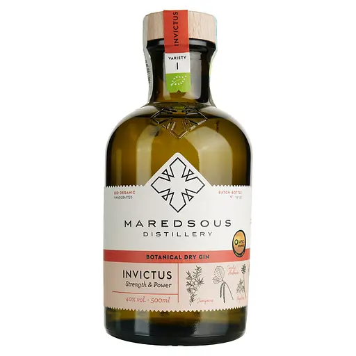 Джин Maredsous Distillery Invictus 40% 0.5 л з двома келихами в подарунковій упаковці - фото 3