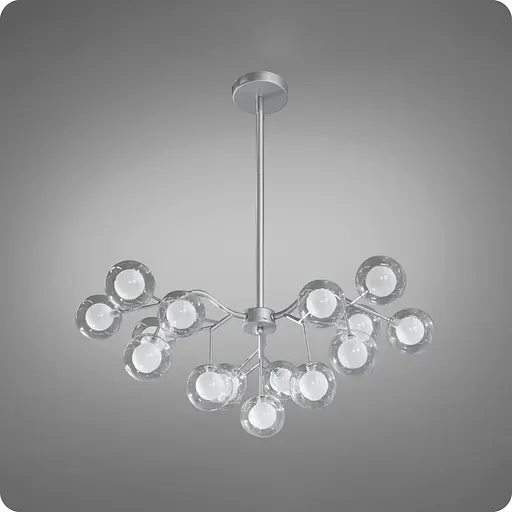 Люстра подвесная 517 Dlight на 18 ламп Хром Сатин (01947) - фото 2