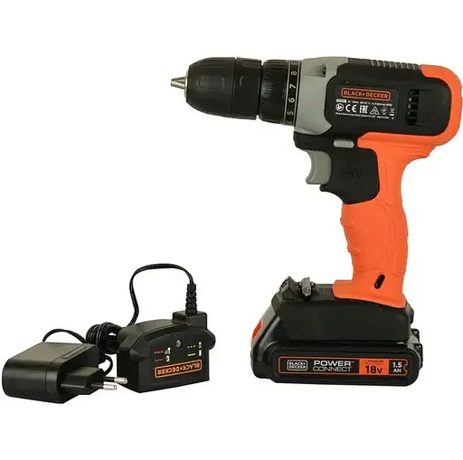 Аккумуляторная дрель-шуруповерт Black+Decker с АКБ и ЗП BCD001C1 - фото 4