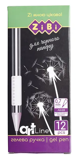 Ручка гелевая, 0.6 мм, белая, 12 шт., ZB.2208-12