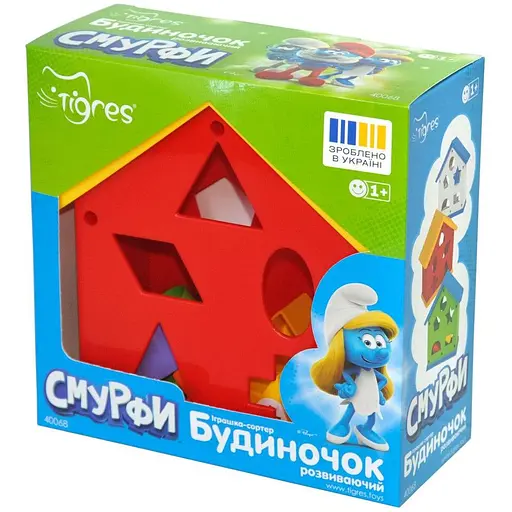 Игрушка-сортер Tigres Смурфы Домик развивающий (40068)