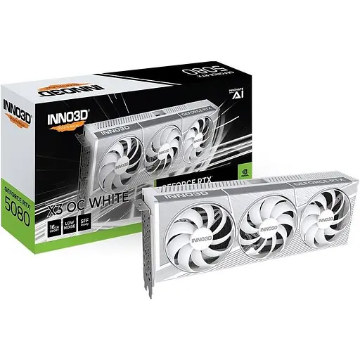 Видеокарта Inno3D GeForce RTX 5080 16 GB X3 OC WHITE (N50803-16D7X-17605211) EU [127207]
