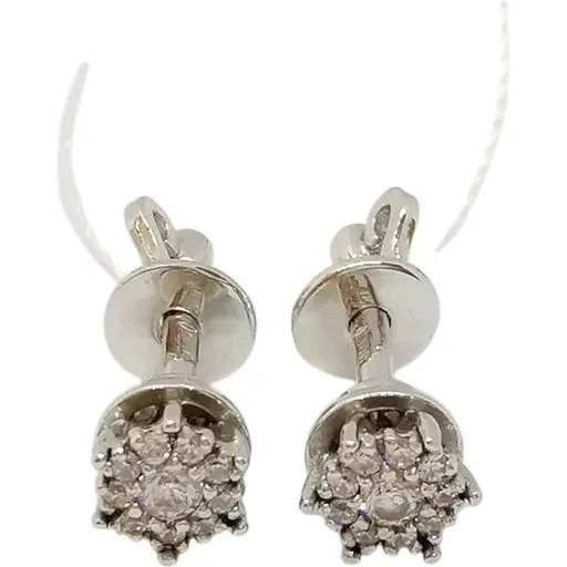 Золотые серьги Империя золота-пусеты с фианитами. СП1128БИ