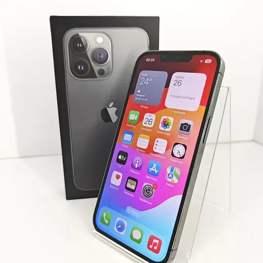 Смартфон Apple iPhone 13 Pro 128Gb Graphite A2638 (MLVV3ZD/A) (R2612GJV4D) Б/В - фото 3