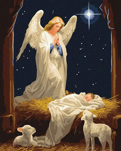 Набір для розпису по номерах Під захистом янгола, 40x50 см, КНО8368