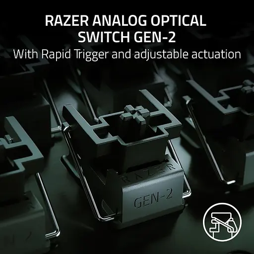Клавіатура Razer Huntsman V3 Pro TKL RGB 84key Analog Optical Switches ENG/UKR Black (RZ03-04980100-R3M1) - фото 6