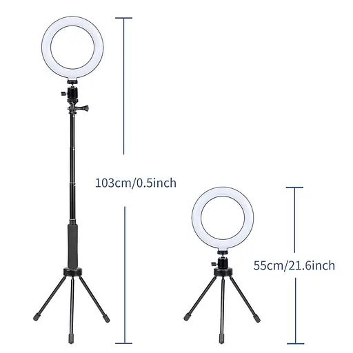 Тримач GRAND з кільцевим освітленням Bluetooth 6" MY100 (Kit3) 12cm Stand + 83cm Selfie Stick - фото 2