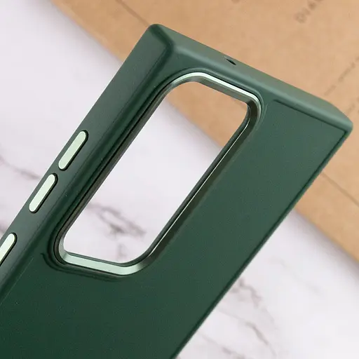 TPU чехол Epik Bonbon Metal Style для Samsung Galaxy S24 Ultra Зеленый / Army green - фото 5