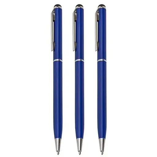 Стилус-ручка для ємнісних екранів, синій (комплект 3 шт.)