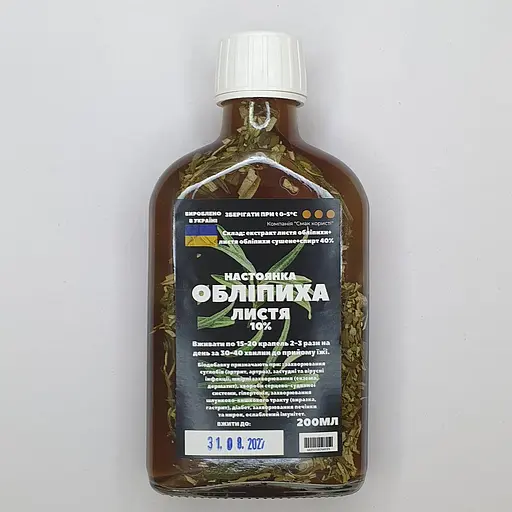 Настоянка на листі обліпихи 200 мл - фото 1