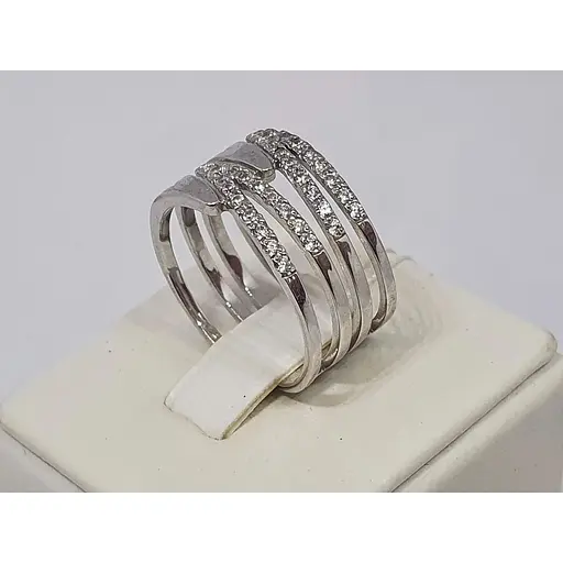 Серебряное кольцо Харьковская ювелирная фабрика с фианитами. 13753-Р 18 - фото 3